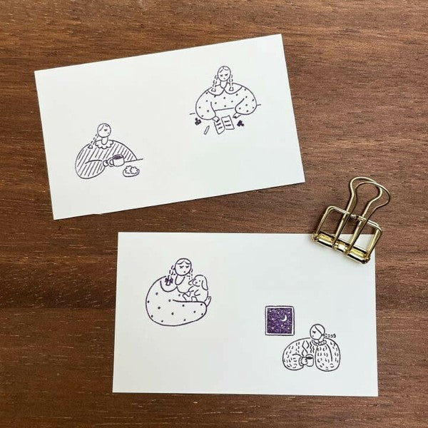 Stamp Marche: Marle Hugging Puppy