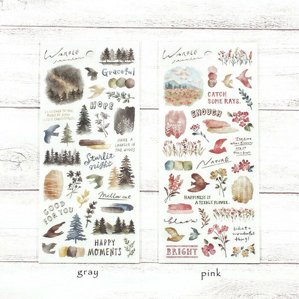Mind Wave Warble Sticker: Pink Flowers