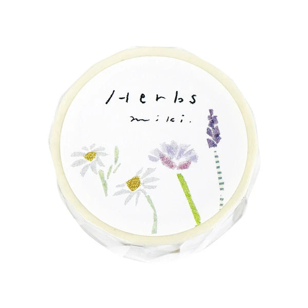 Kamiiso Sansyo x Miki Tamura Washi Tape: Herbs