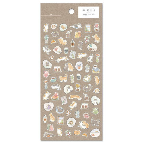 Mind Wave Quiet Life Mini Sticker: Cat