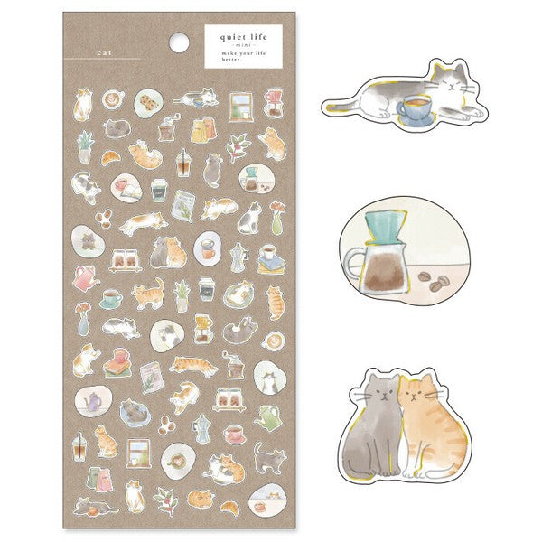 Mind Wave Quiet Life Mini Sticker: Cat
