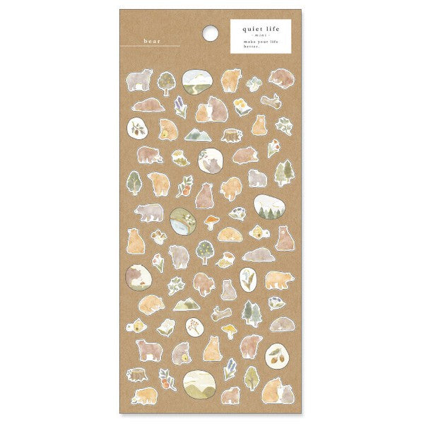 Mind Wave Quiet Life Mini Sticker: Bear