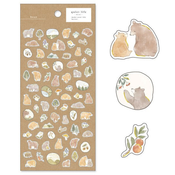 Mind Wave Quiet Life Mini Sticker: Bear
