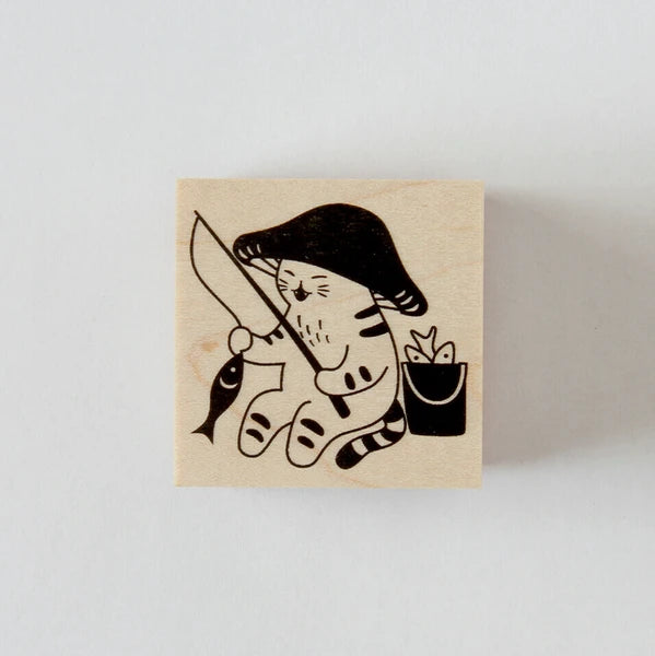 4legs Mushroom Cat Stamp: Big Catch