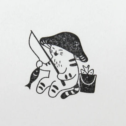 4legs Mushroom Cat Stamp: Big Catch