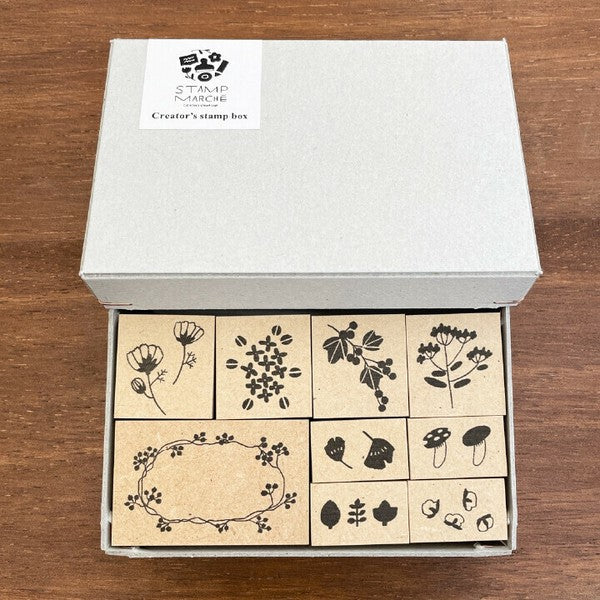 Stamp Marche x Emi Nakano Stamp Box: Autumn Flowers and Flowers