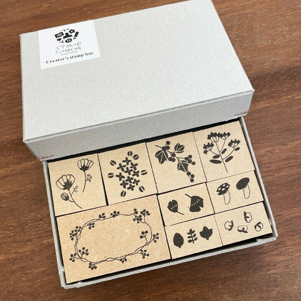 Stamp Marche x Emi Nakano Stamp Box: Autumn Flowers and Flowers