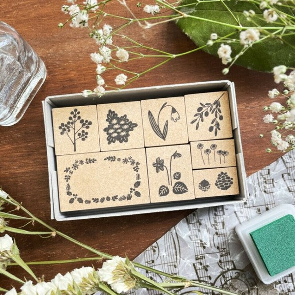 Stamp Marche x Emi Nakano Stamp Box: Winter Flowers and Flowers