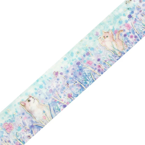 BGM Flowers and Cats Washi Tape: Small Friends