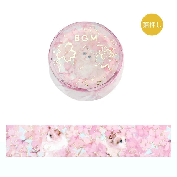 BGM Flowers and Cats Washi Tape: Blossom