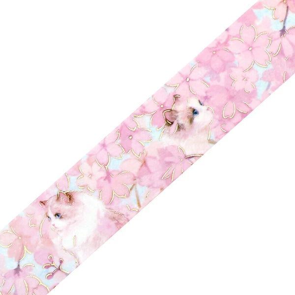 BGM Flowers and Cats Washi Tape: Blossom