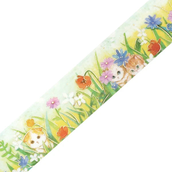 BGM Flowers and Cats Washi Tape: Late Afternoon Kitty