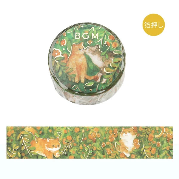 BGM Flowers and Cats Washi Tape: Find Me