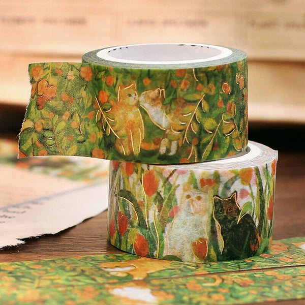 BGM Flowers and Cats Washi Tape: Find Me