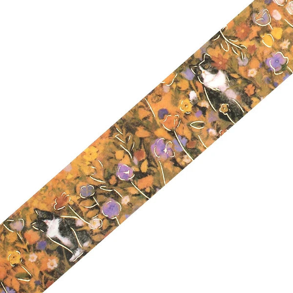 BGM Flowers and Cats Washi Tape: Hachiware Cat