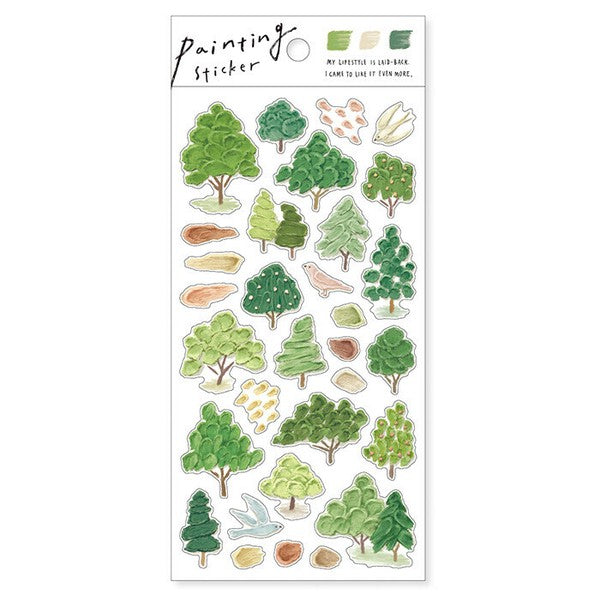 Mind Wave Painting Sticker: Forest