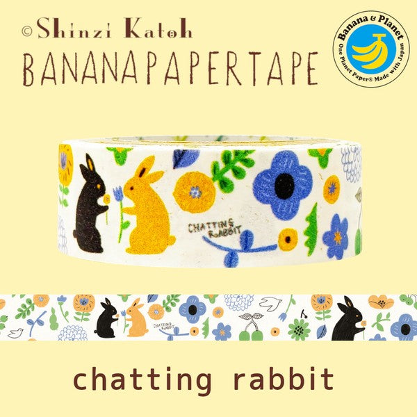 Shinzi Katoh Washi Tape: Chatting Rabbit