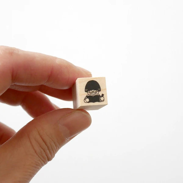 4legs Mushroom Cat Mini Stamp: Under Study