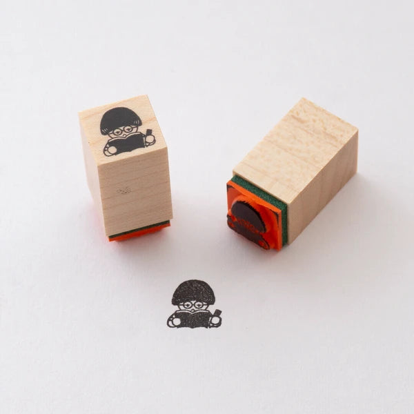4legs Mushroom Cat Mini Stamp: Under Study