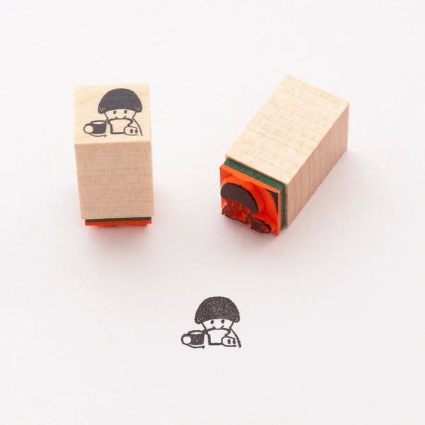 4legs Mushroom Cat Mini Stamp: Breakfast