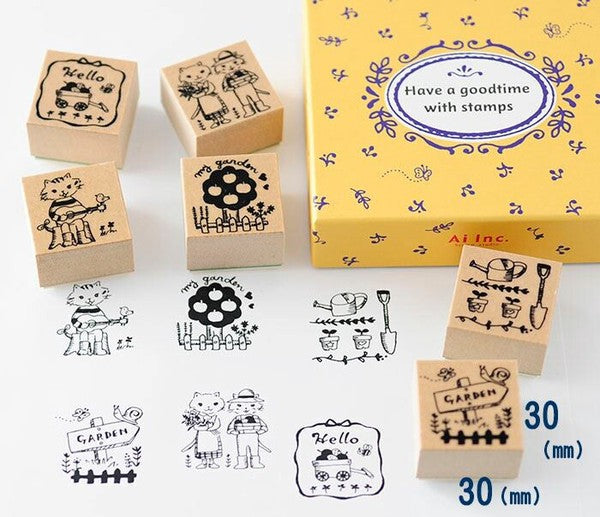 Animal Gardening Stamp Set