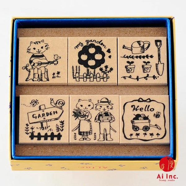 Animal Gardening Stamp Set