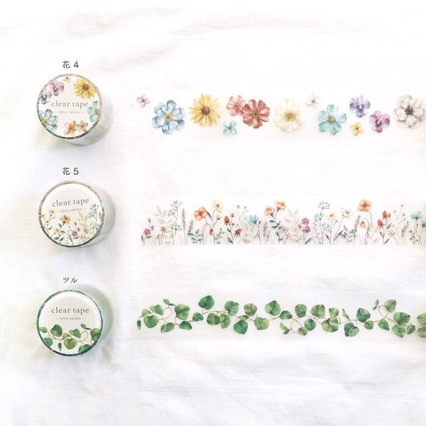 Mind Wave Lyric Series Clear PET Tape: Flowers 4