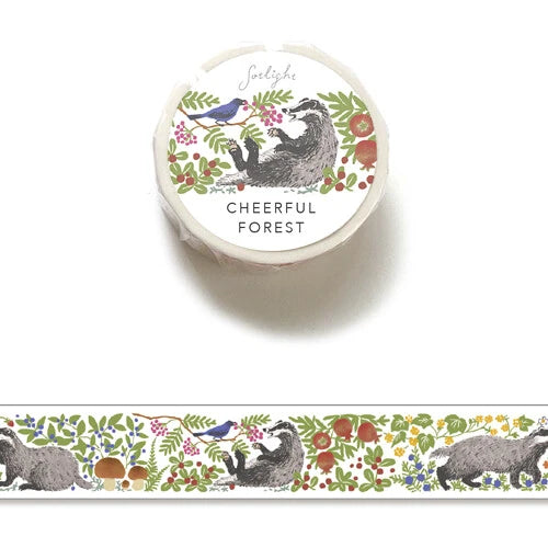 Sotlight Cheerful Forest Washi Tape: Badger