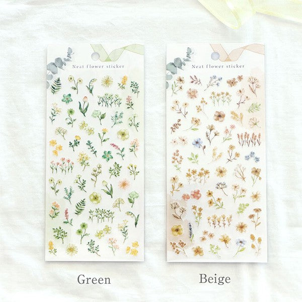Mind Wave Flower Sticker: Green