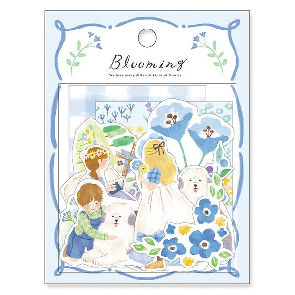 Mind Wave Blooming Sticker: Blue