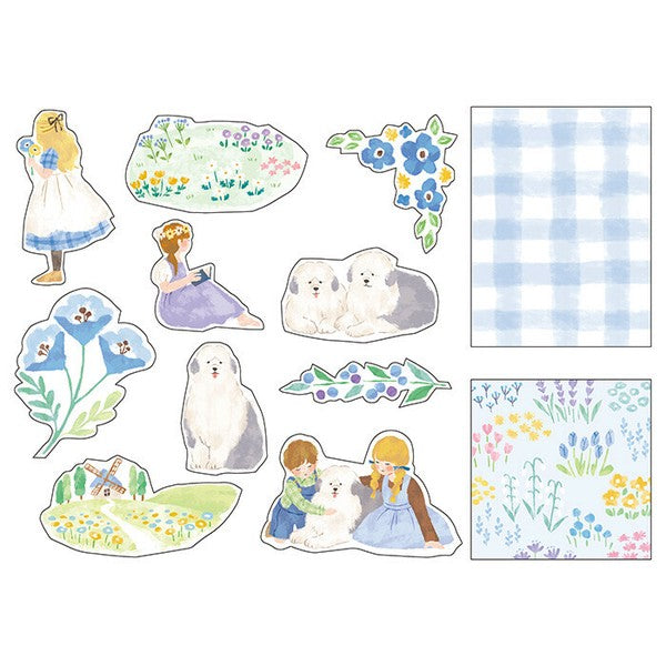 Mind Wave Blooming Sticker: Blue
