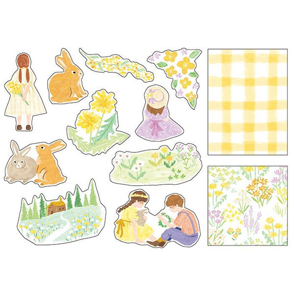 Mind Wave Blooming Sticker: Yellow