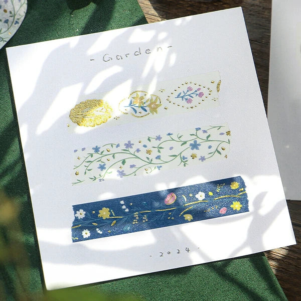 BGM Flower & Grass Handkerchief Washi Tape: Flower brooch