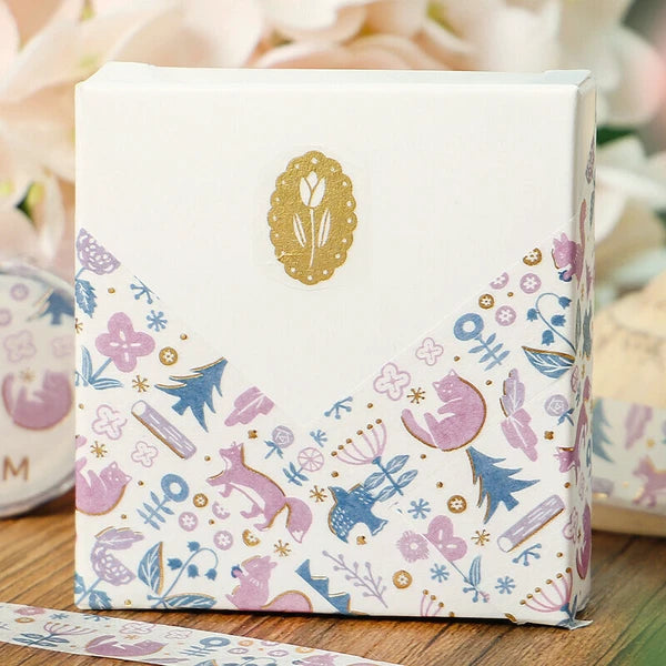 BGM Flower & Grass Handkerchief Washi Tape: Song of the Forest