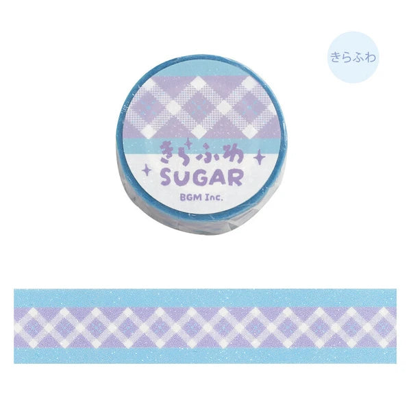 BGM Sugar Washi Tape Check Pattern: Lavender