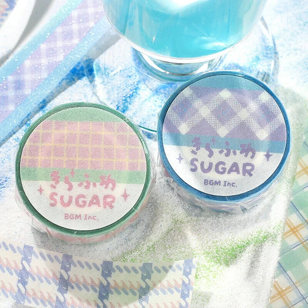 BGM Sugar Washi Tape Check Pattern: Strawberry Soda