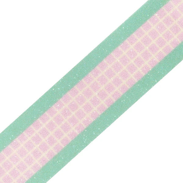 BGM Sugar Washi Tape Check Pattern: Strawberry Soda
