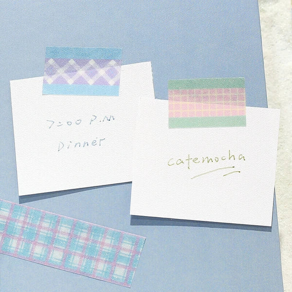 BGM Sugar Washi Tape Check Pattern: Strawberry Soda