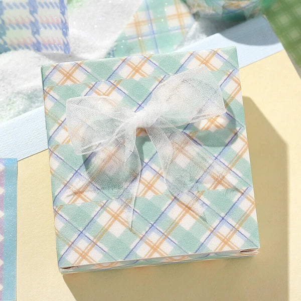 BGM Sugar Washi Tape Check Pattern: Mint Latte