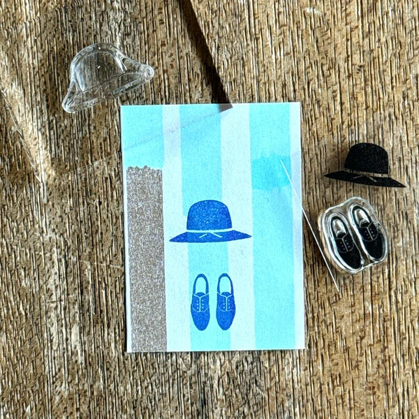 Mizushima JIZAI Clear Combi Stamp: Hat and Shoes