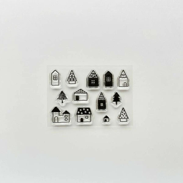 Mizushima JIZAI Clear Pocket Stamp: Houses
