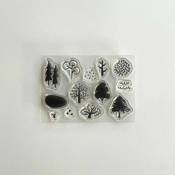 Mizushima JIZAI Clear Pocket Stamp: Trees 02