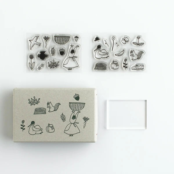 Mizushima x Necktie JIZAI Clear Stamp: Sanpomichi