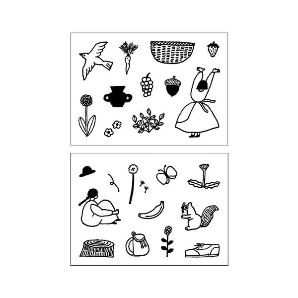 Mizushima x Necktie JIZAI Clear Stamp: Sanpomichi