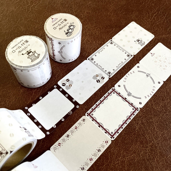 Papier Platz x Fukuwake Hanko Rolled Sticky Notes: Coffee and Cup