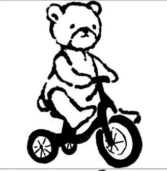 TONIKAKU HOKKAIDO x MA7 Stamp: Tricycle Chibikuma