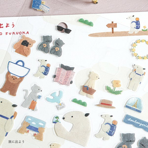 Cozyca x Mariko Fukuoka Sticker: Let's go on a trip