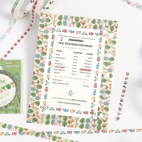 BGM Life Washi Tape: Forest of Dreams