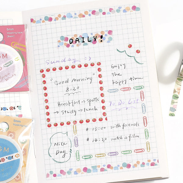 BGM Life Washi Tape: Tomato Time