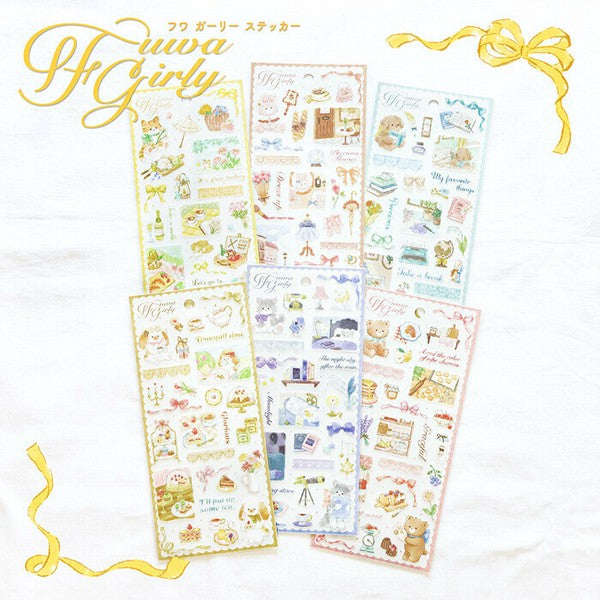 Mind Wave Flower Girly Sticker: Yofukushi